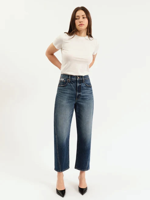 All Day Comfort Daze Denim Westward Barrel Leg in Authentic