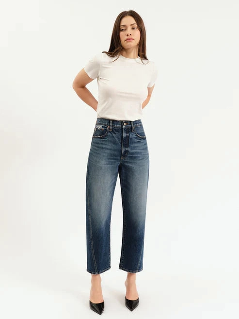 Daze Denim Westward Barrel Leg in Authentic Cozy Comfort Comfy Essentials Wear