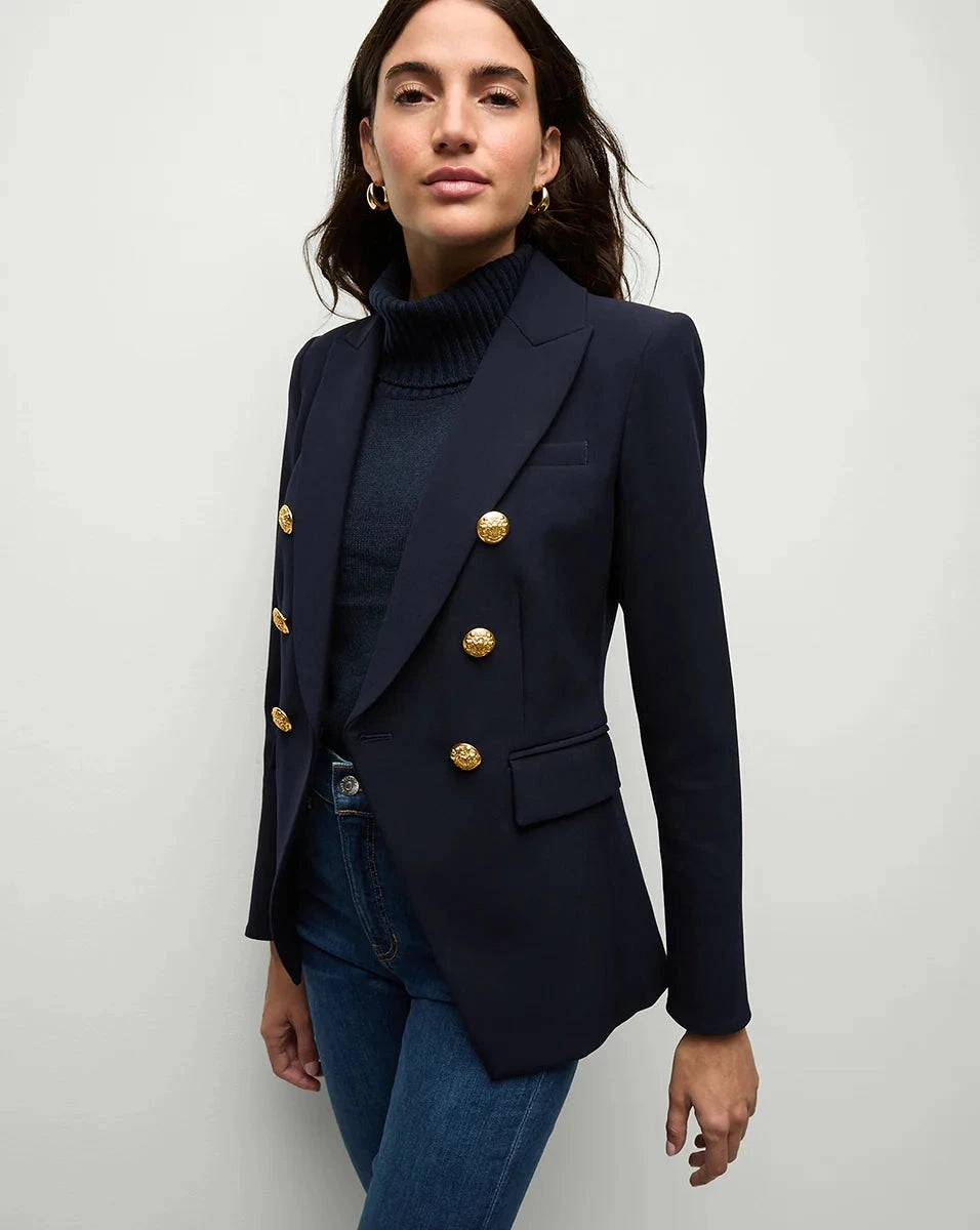 Circulate Modern Design Miller Dickey Jacket Navy/Gold
