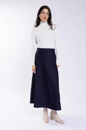 Family Celebration Latitude Denim Stretch Chambray A line Skirt LA339D