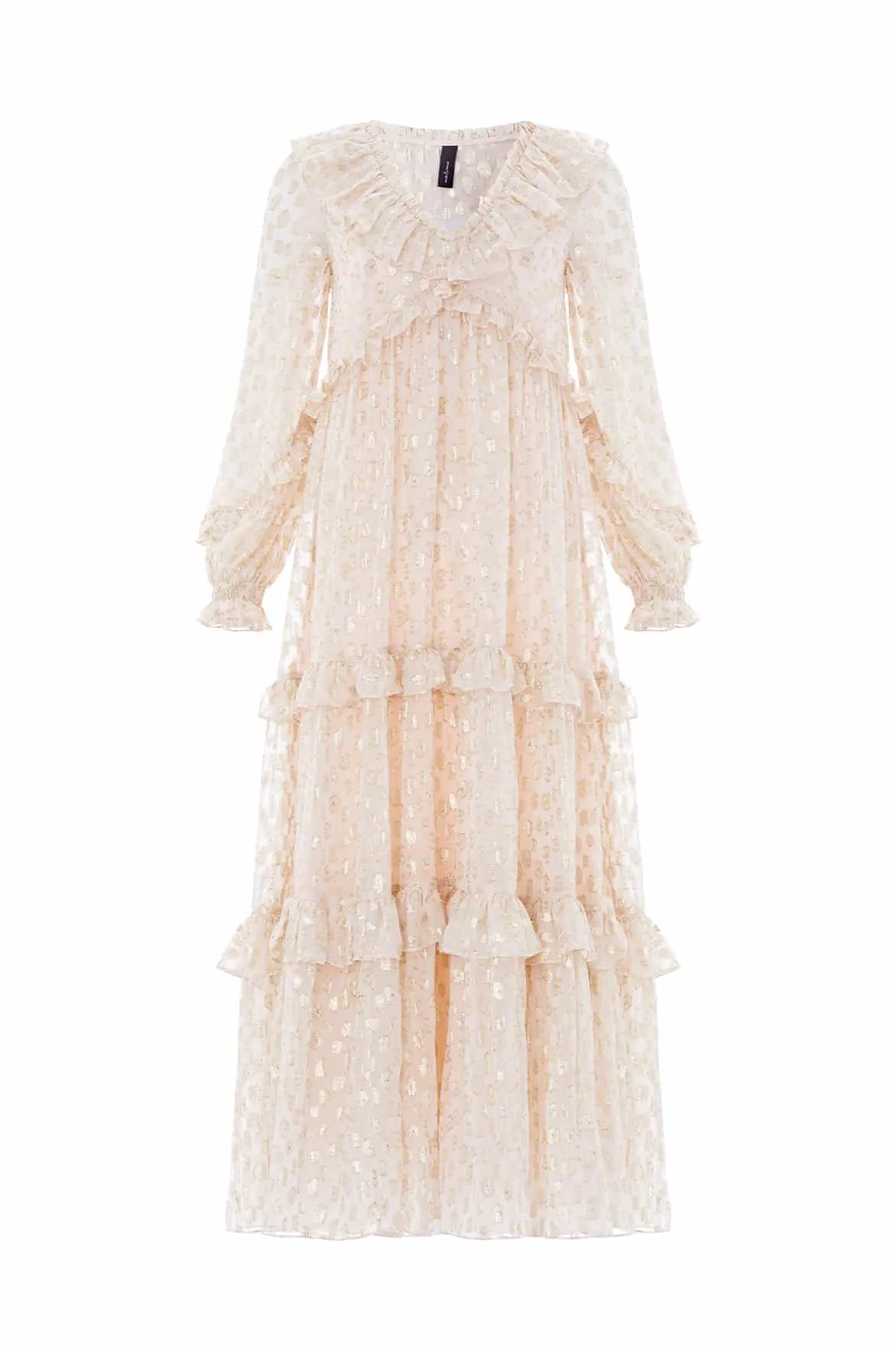 Fall Fashion Pretty Glow Cherie Lurex Ankle Gown
