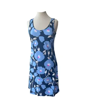 Long Bali Tank Dress Pop Art Flower Navy Night Ready Light Mood
