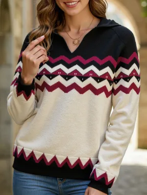 Odor Resistant Material Contoured Side Panels Christmas atmosphere pullover sweater