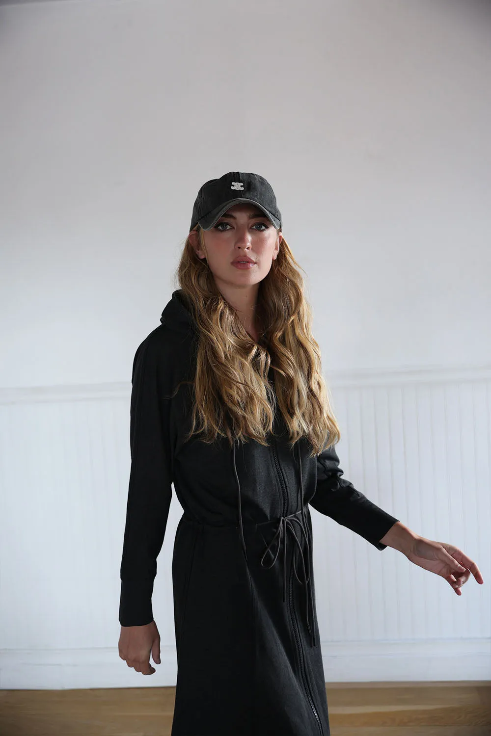 polka-dot BYRD Basixx Zip Up Dress