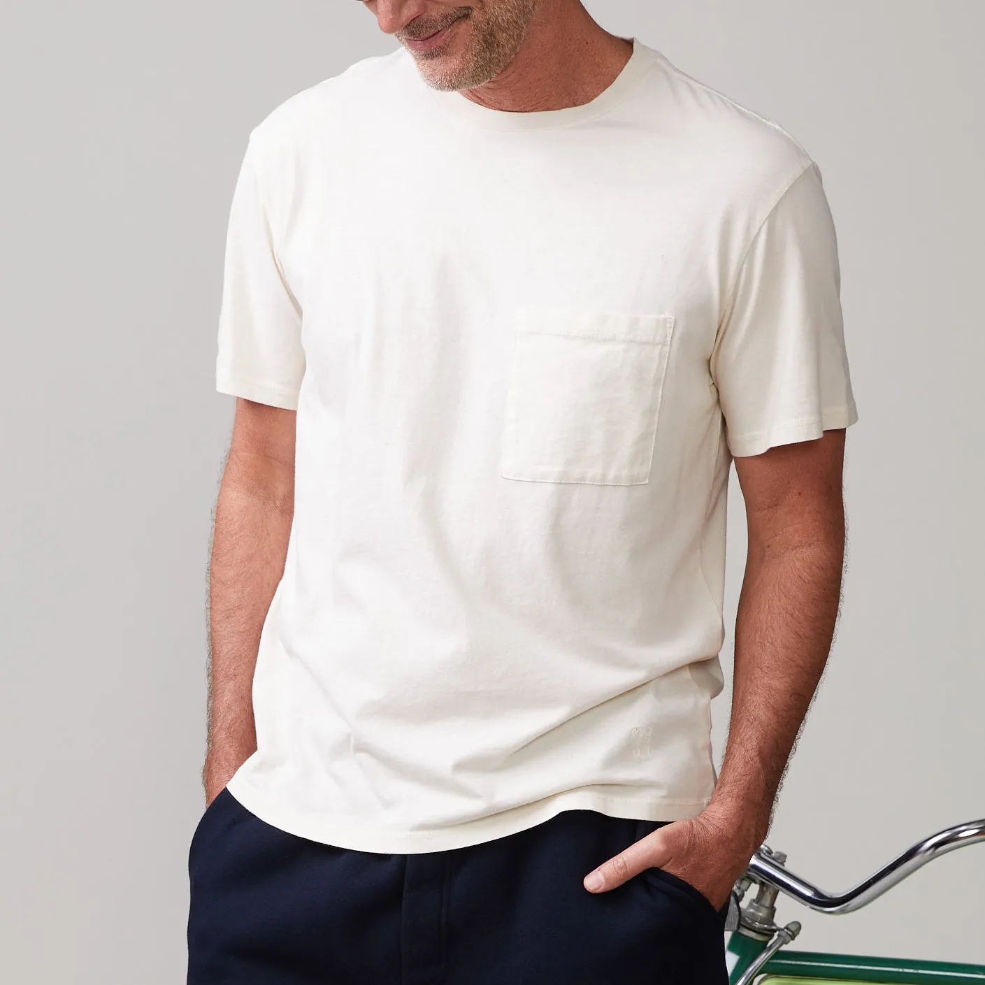 Relaxed Pocket Crew High Thread Count Cotton