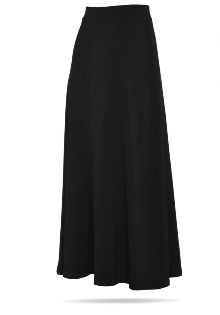 Jay Basics Tory Skirt Black Long Sleek Vibe Breathable