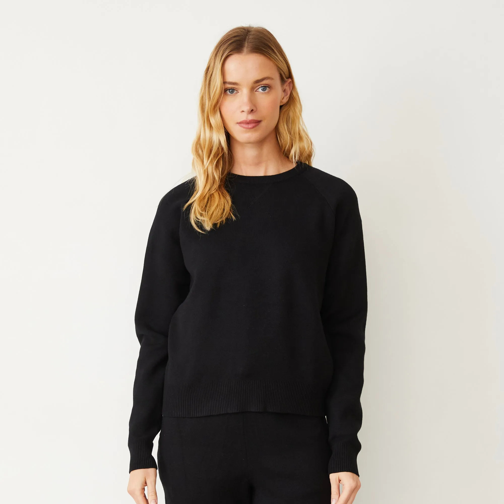 Organic-Fabric Soft Knit Raglan Sweater