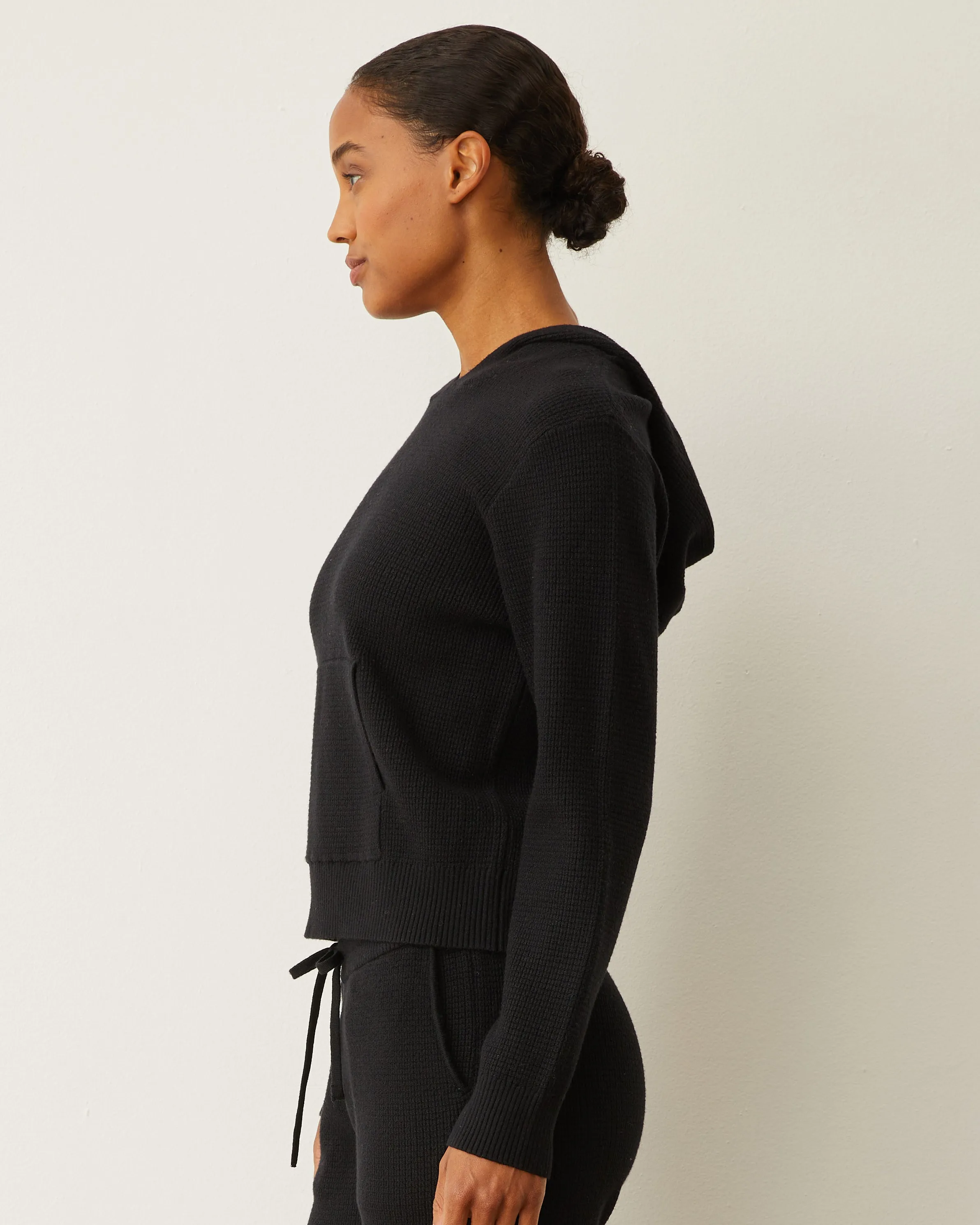 Soft Knit Waffle Kangaroo Pullover Relax Style Work or Play