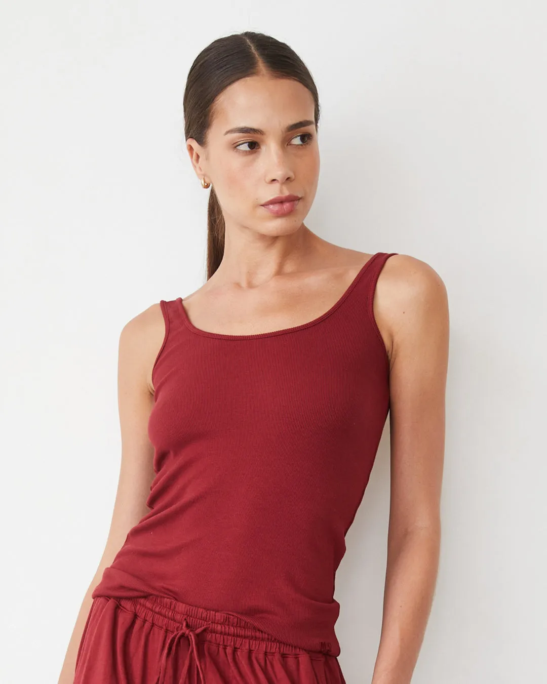 Supimaluxe Rib Scoop Neck Tank Bohemian style FeatherlightConstruction