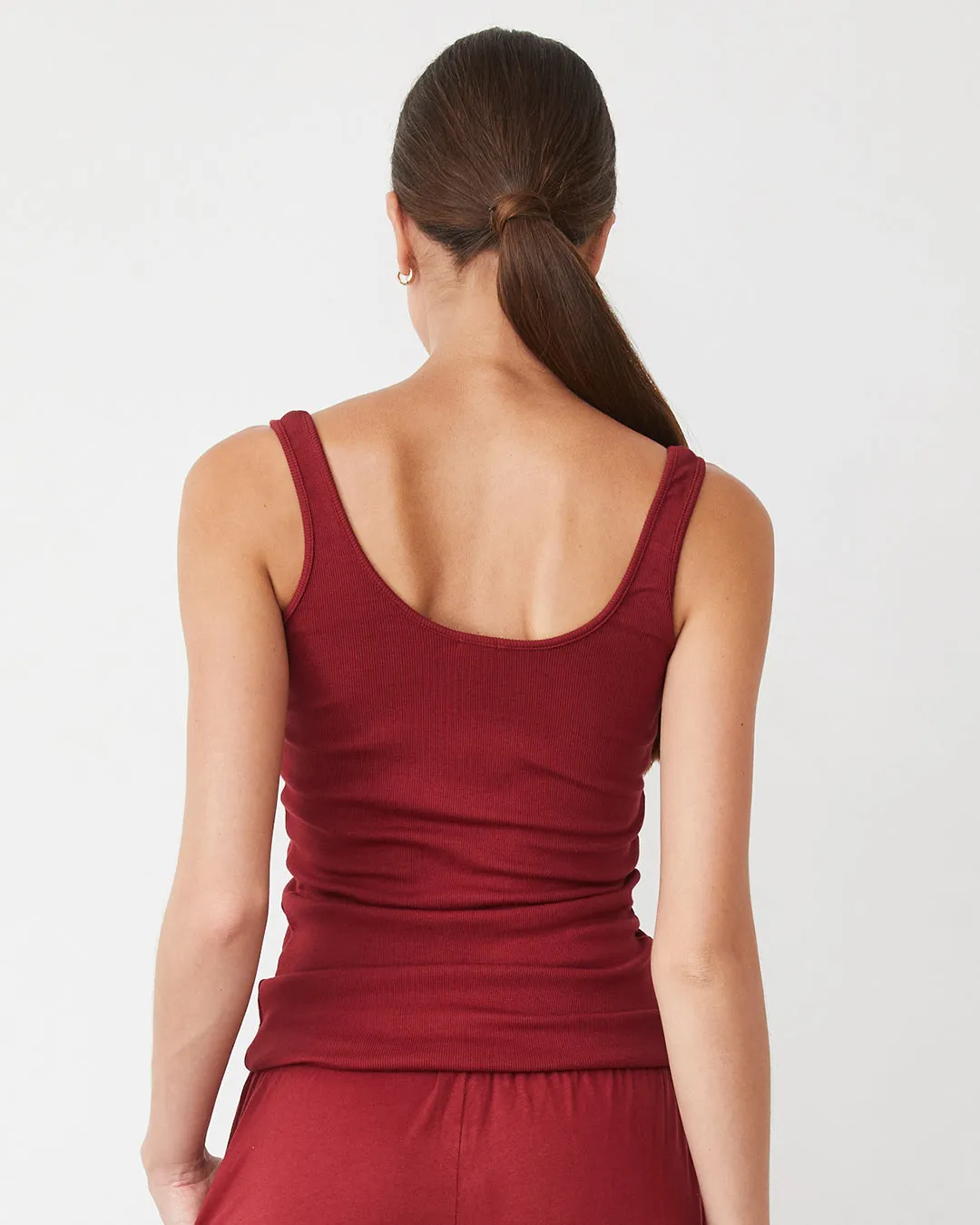 Supimaluxe Rib Scoop Neck Tank FadeResistant Dye Compact TravelFriendly Design