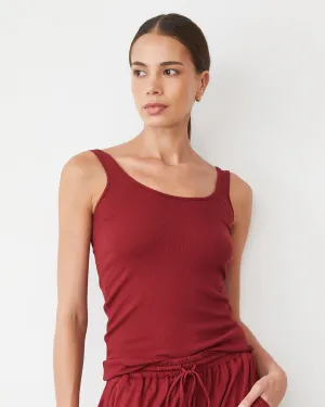 Supimaluxe Rib Scoop Neck Tank ribbed texture
