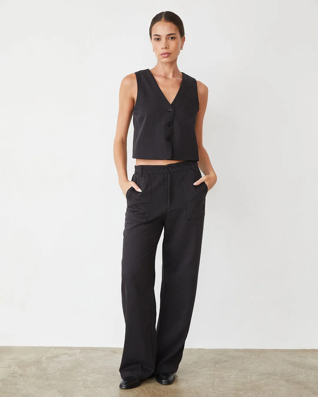 Functional Stretch Soft Twill Patch Pocket Pant