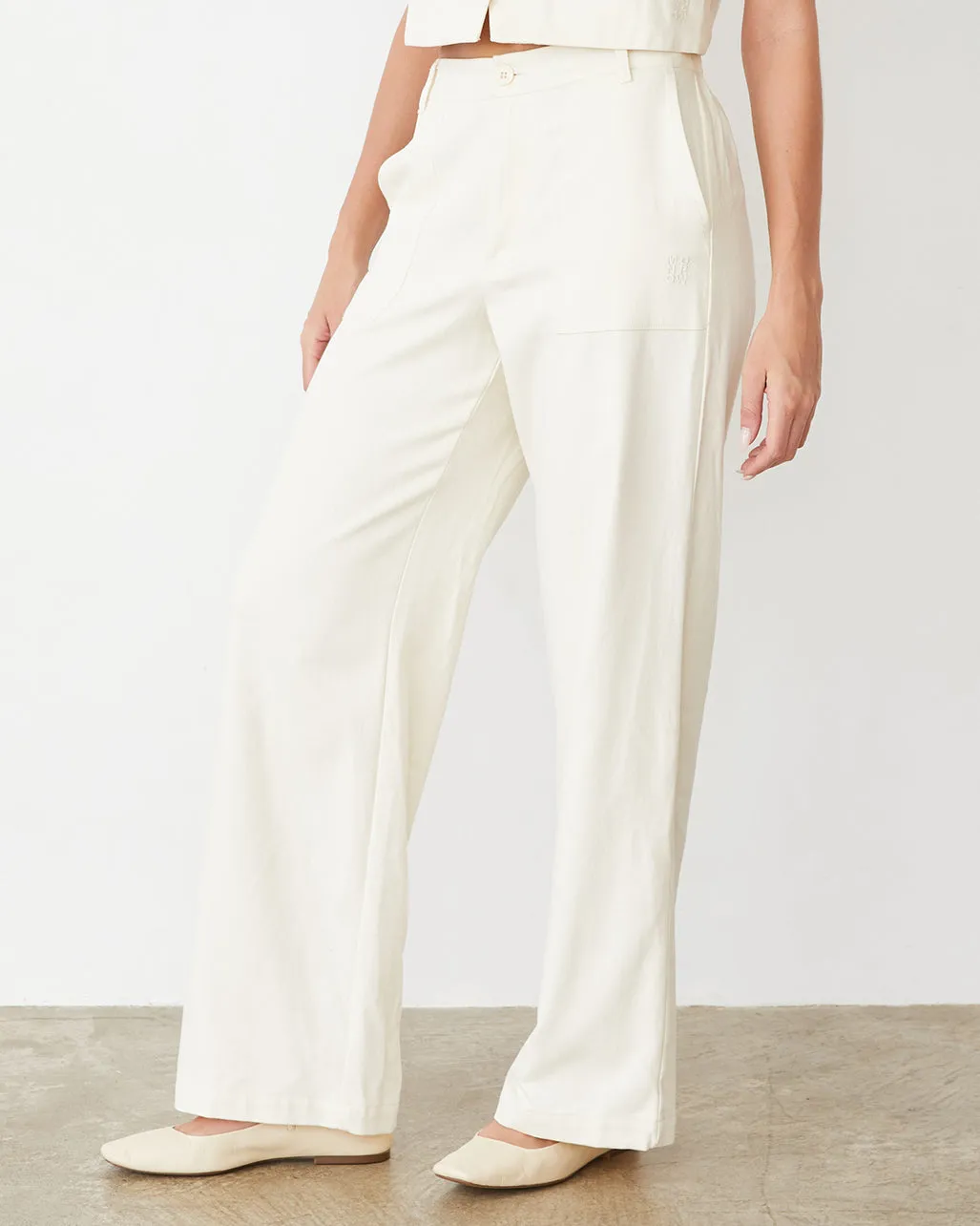 Active Wear Silicone Print Detail Soft Twill Patch Pocket Pant