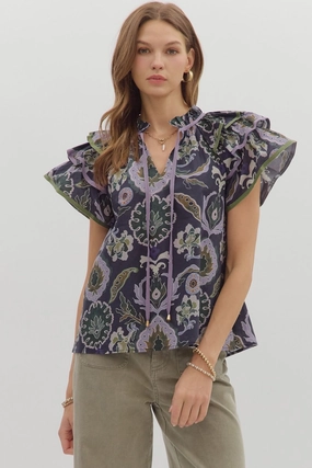 Go For It Top in Navy preshrunk AntiSnagYarnProcessing