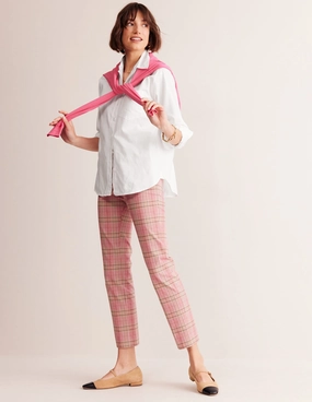 Connie Relaxed Cotton Shirt-White Sustainable Fabric Blend