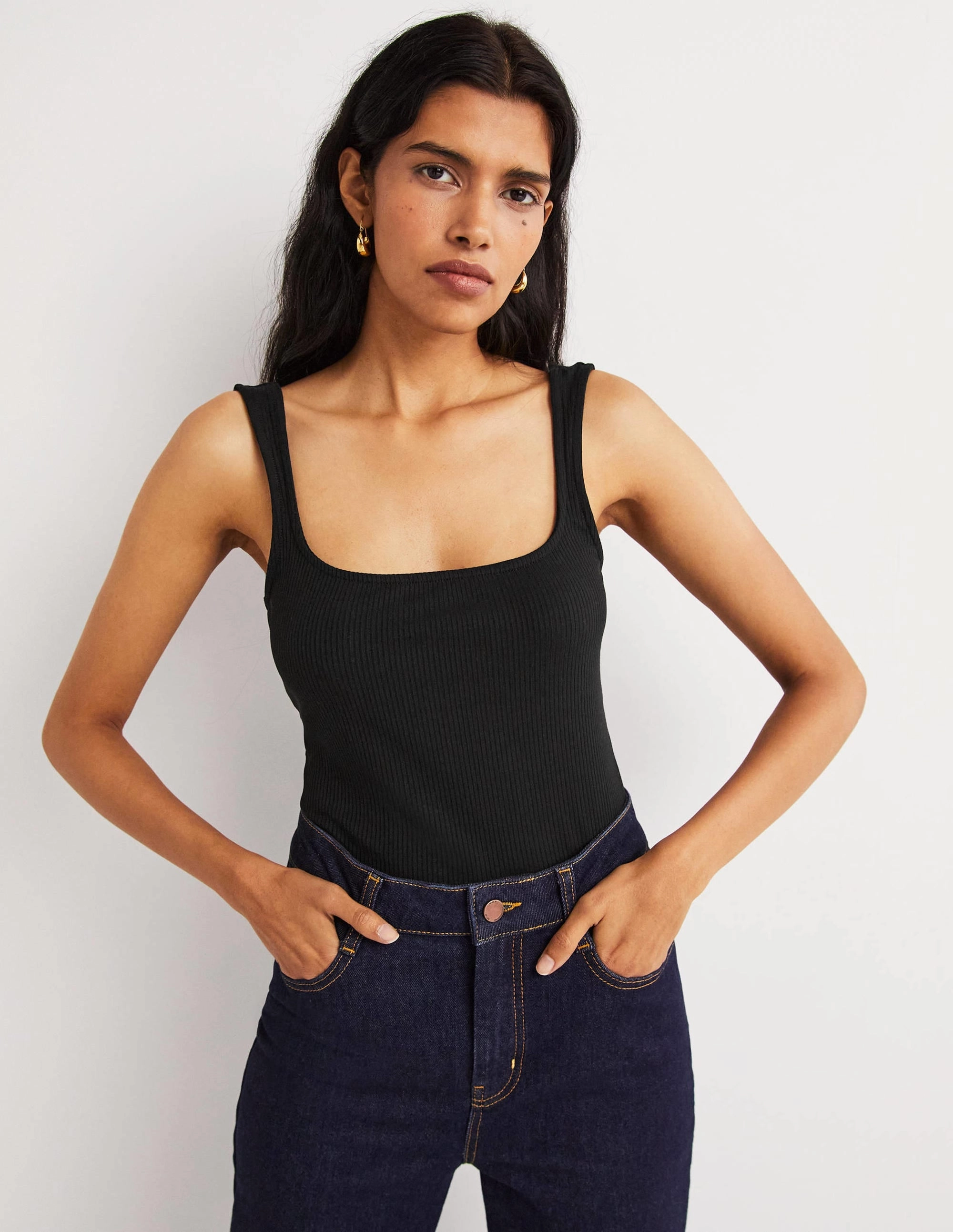 AntiPill Finish VentilatedBackPanel Soft Ribbed Vest-Black