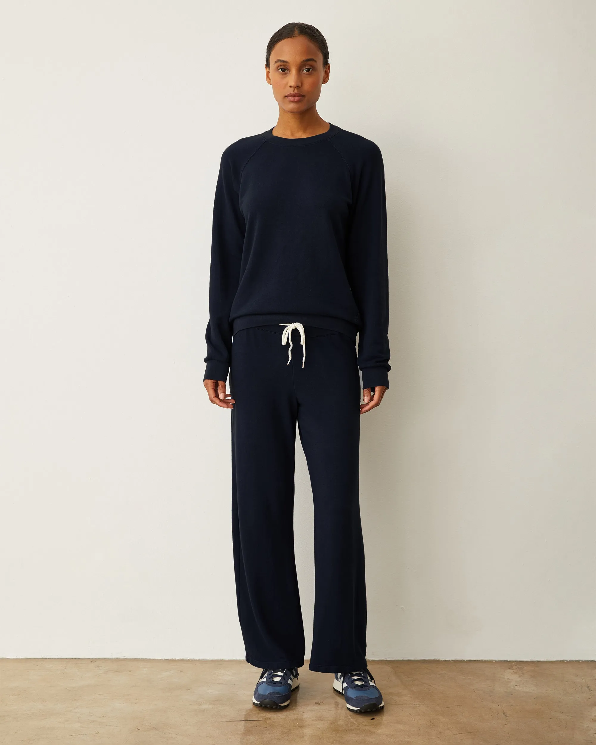 Softfleece Straight Leg Vintage Sweat Fashionable Waist Flexible Waist
