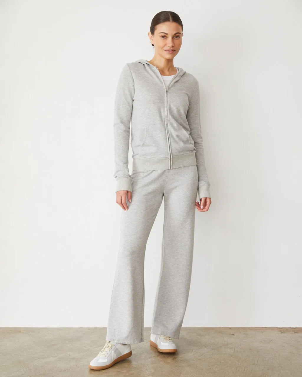 Softfleece Zip Up Hoody Gathered-Detail