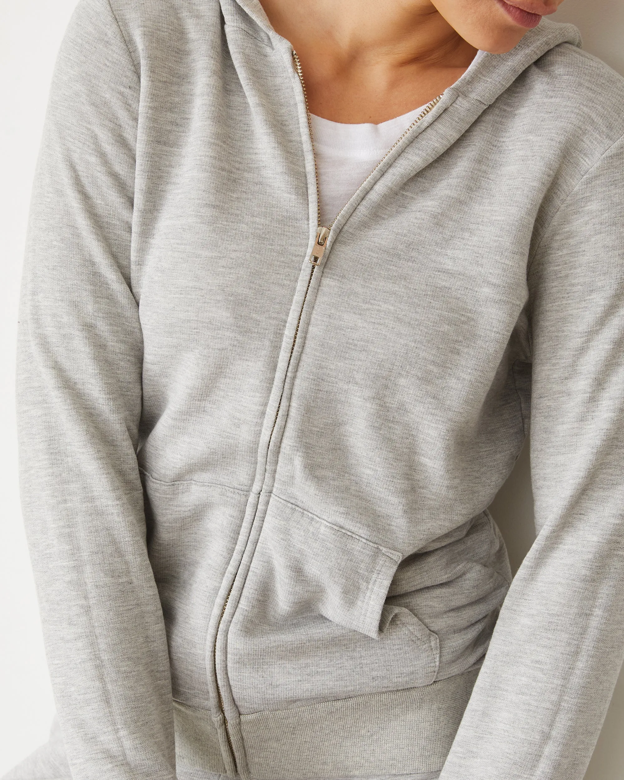 Softfleece Zip Up Hoody Cap-Sleeve