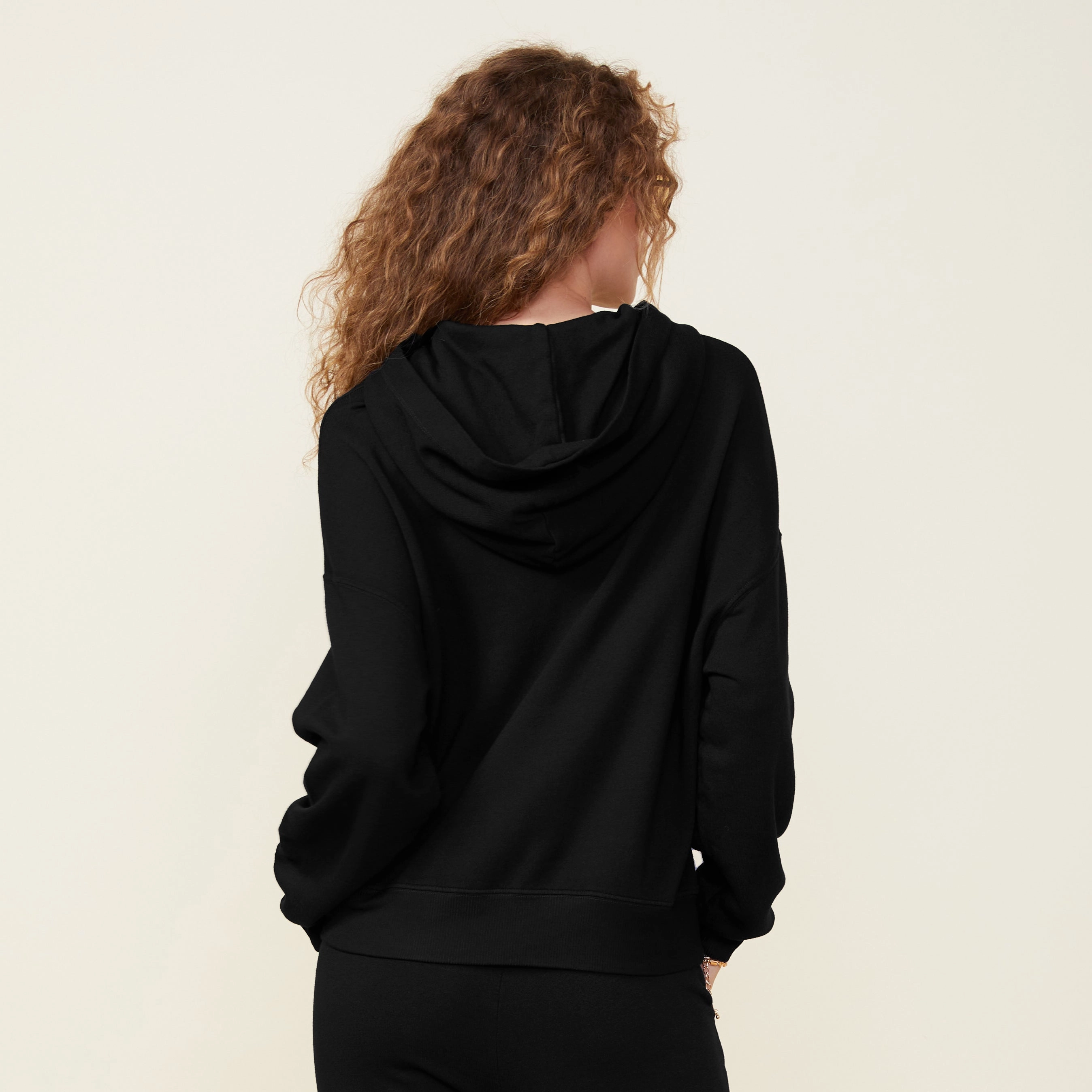 Softfleece Slouchy Pullover Weighted Hem Trim Flowing Design