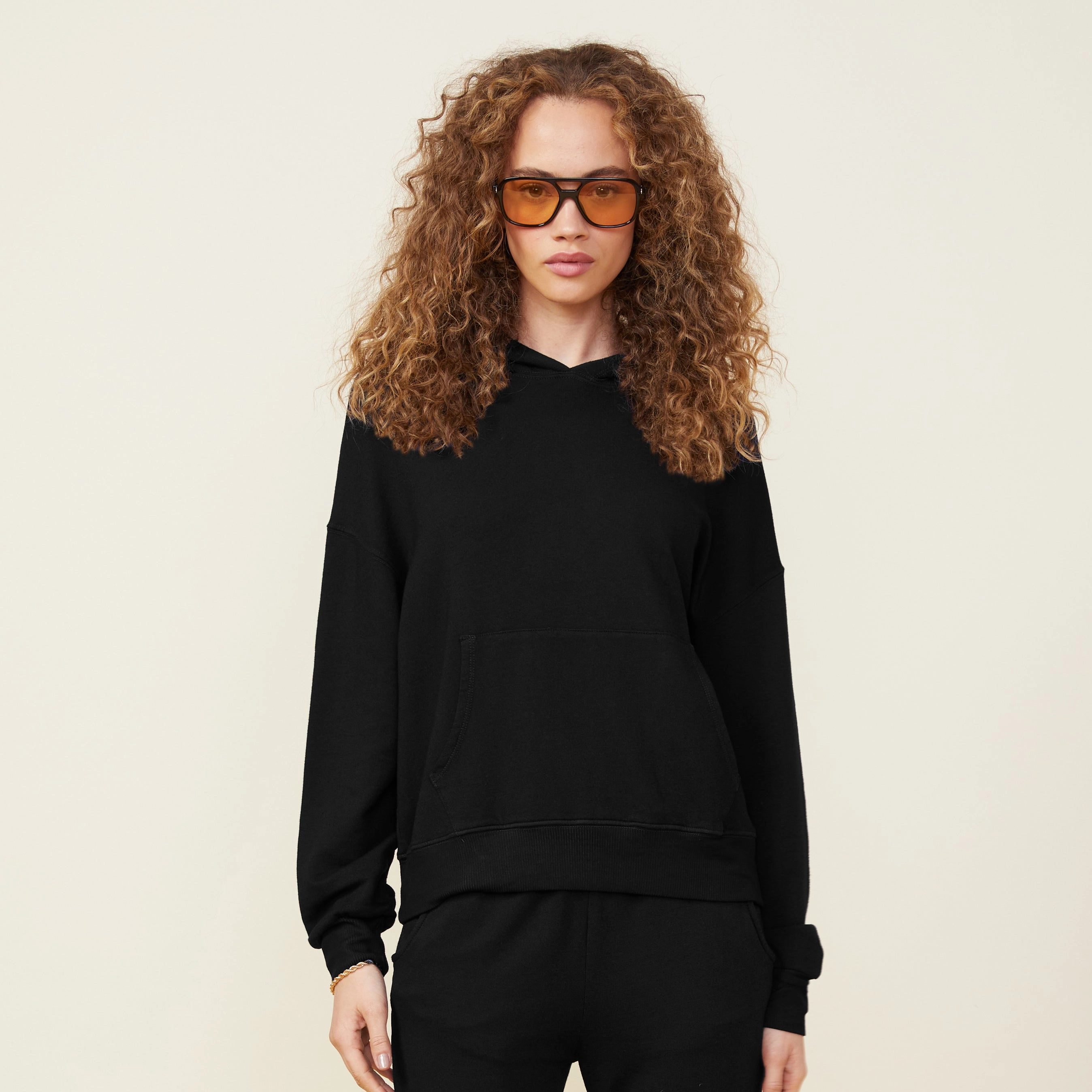 Hidden Zipper Closure Summer Style Softfleece Slouchy Pullover