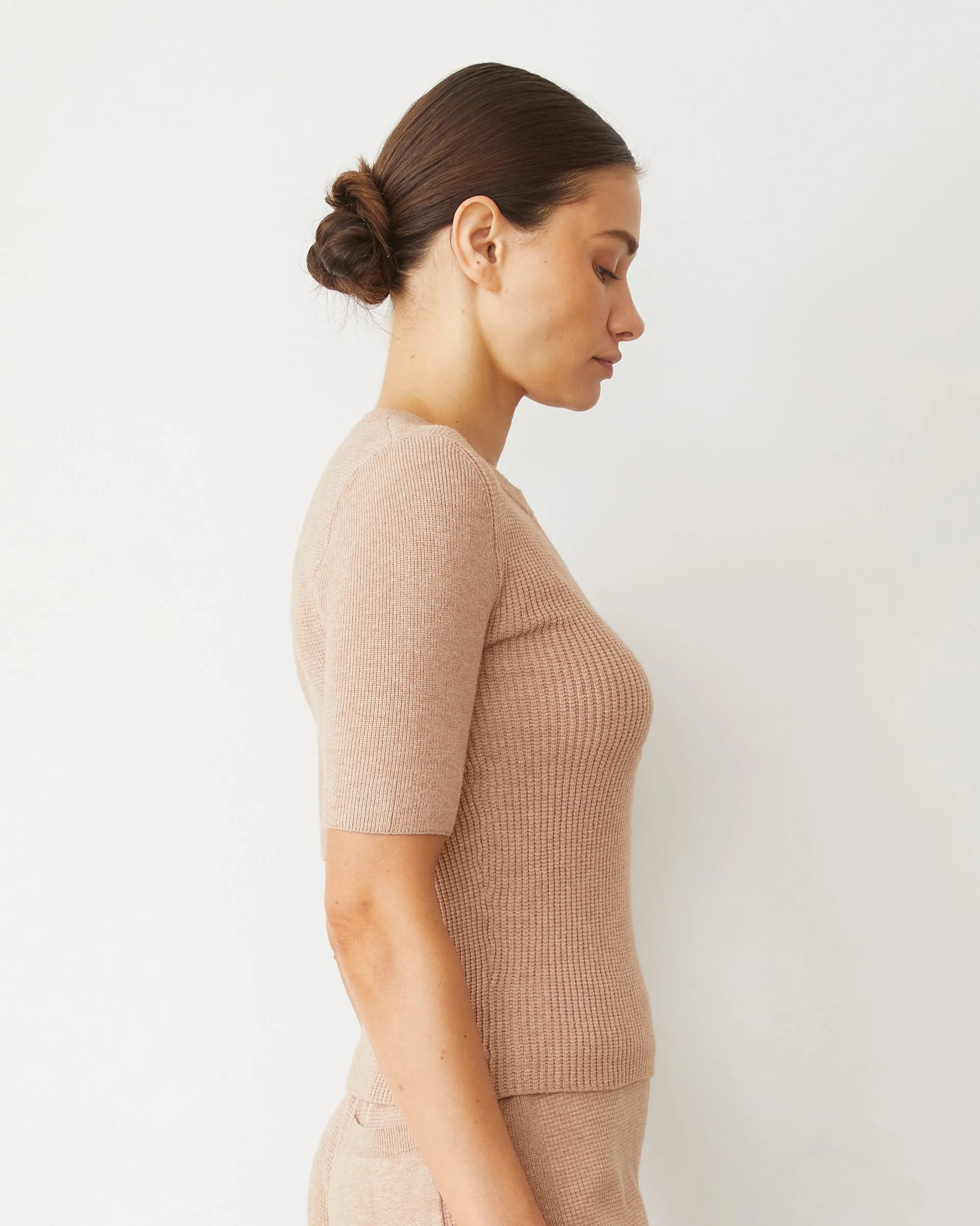 Softknit Rib Waffle Henley HoodedVersion