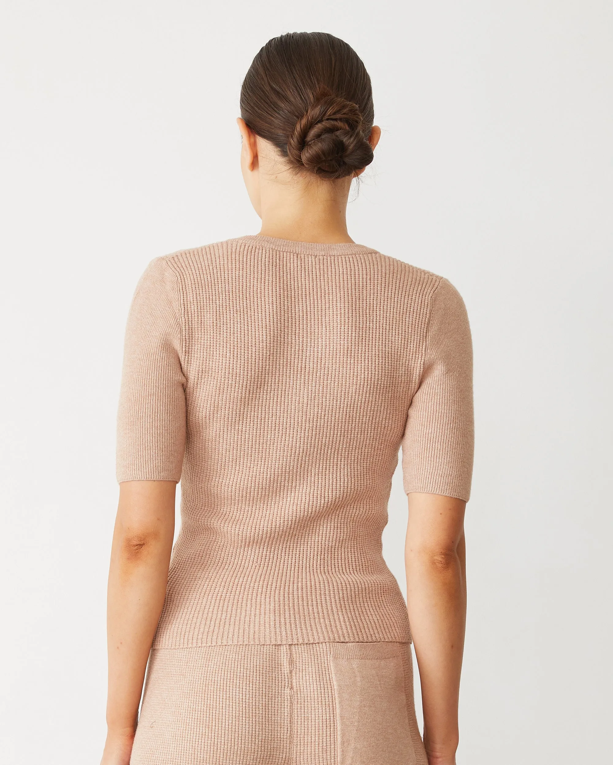 Softknit Rib Waffle Henley Wrinkle Free Texture Water resistant coating