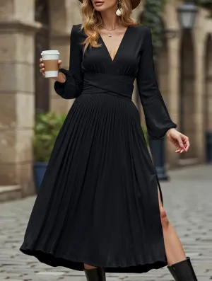 Balanced Fit All Moments Solid color dress midi length