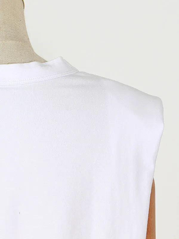Solid Color Sleeveless Loose T-Shirt