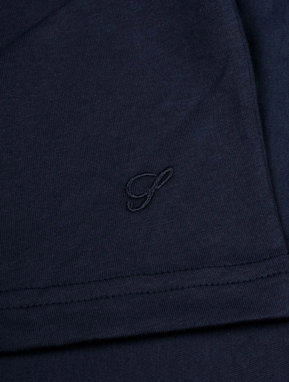 Solid Cotton T-shirt Navy