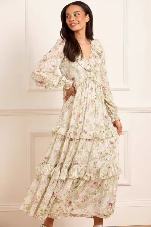 Comfort Waist Fit Colette's Rose Cherie Lurex Ankle Gown