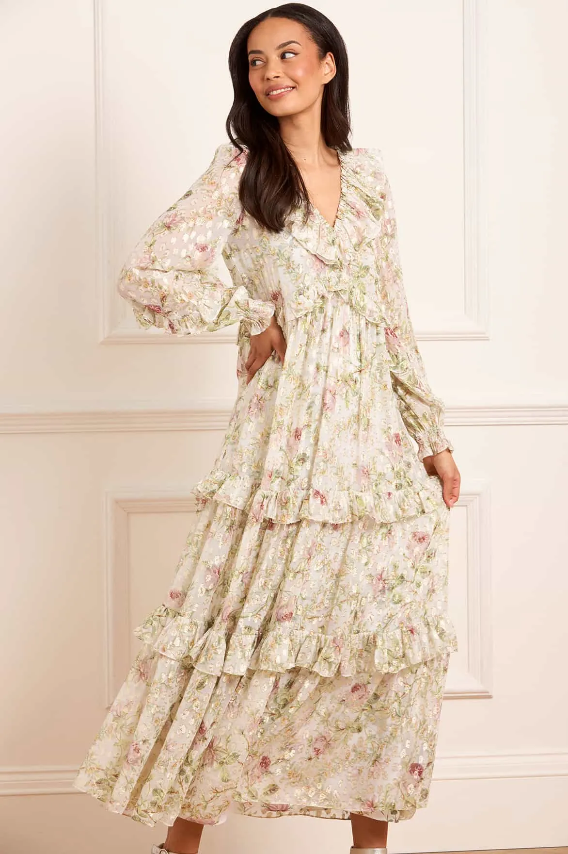 Daily Wear Colette's Rose Cherie Lurex Ankle Gown