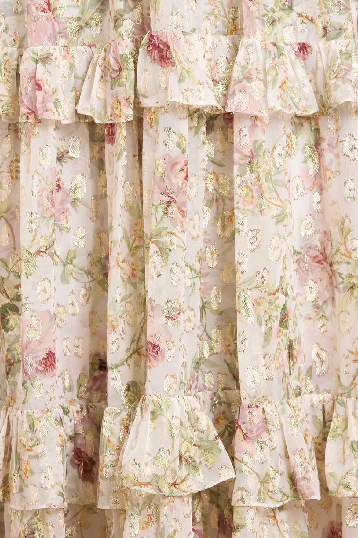 Romantic Hour Colette's Rose Cherie Lurex Ankle Gown