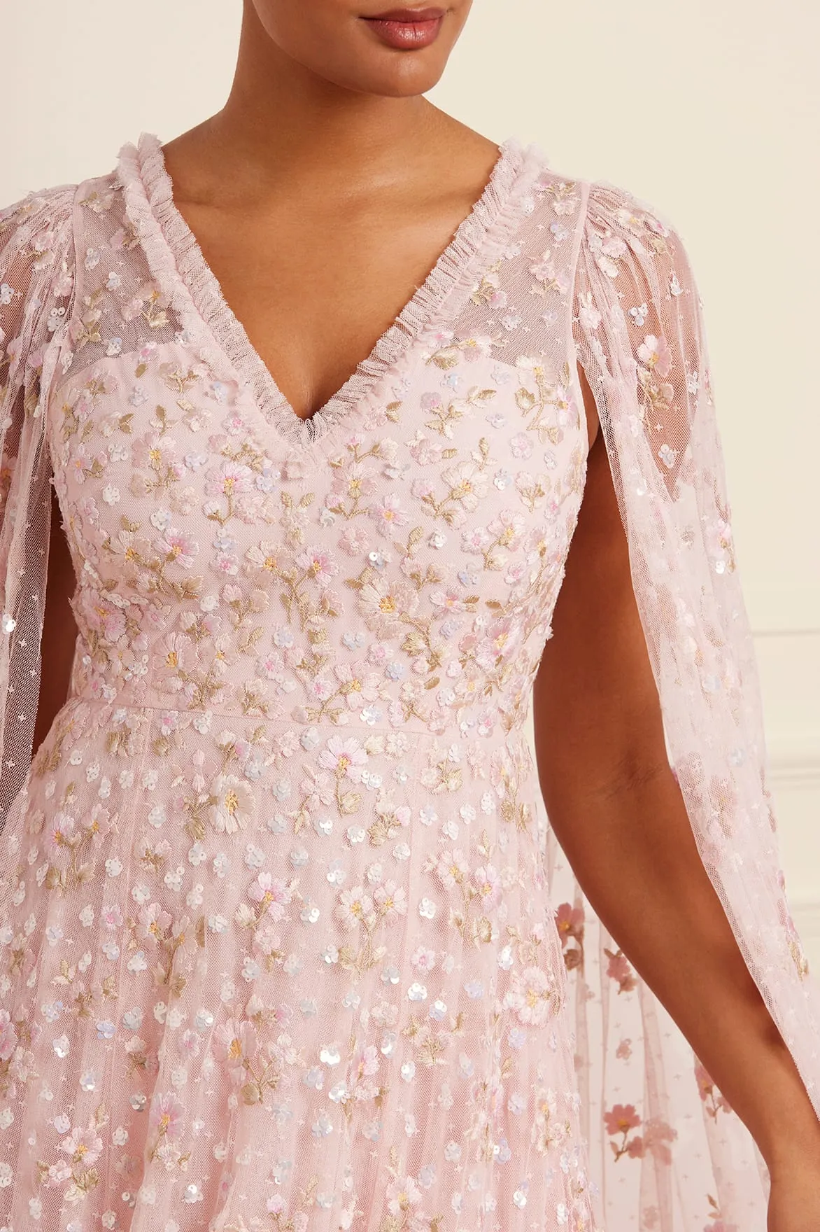 Dahlia Ditsy Ankle Gown Slim Touch