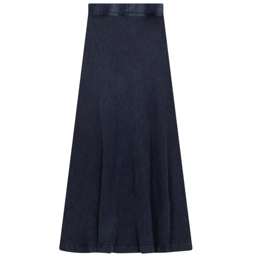 Textured Surface Slim Fit Band Spades Dark Denim Wash Ribbed Maxi SB1CM7582SLW