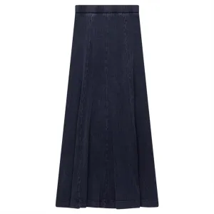 Spades Dark Denim Wash Ribbed Paneled Stone Wash Maxi SB3CM8391SLW Seasonal Layering Soft Movement