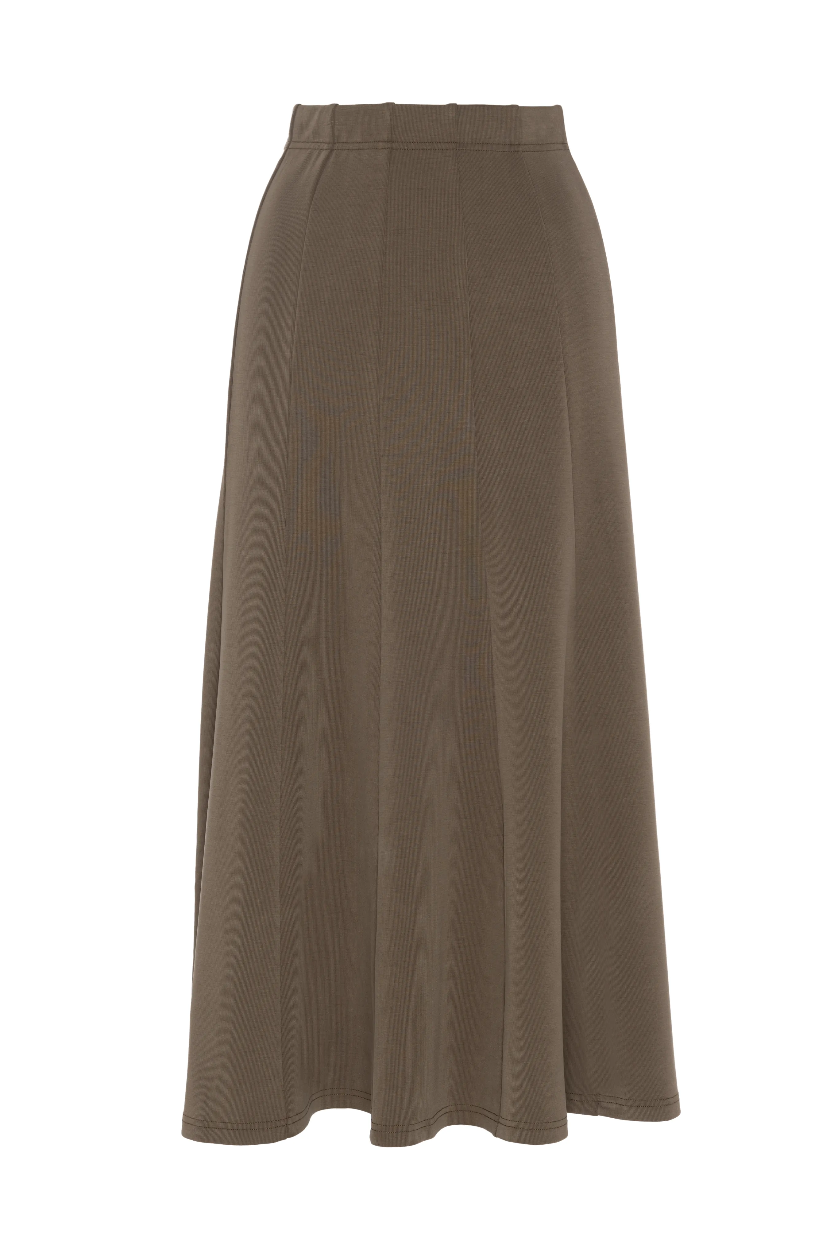 Easy Layers Spades olive Ribbed Midi Sweat Skirt WB5CM1795SM