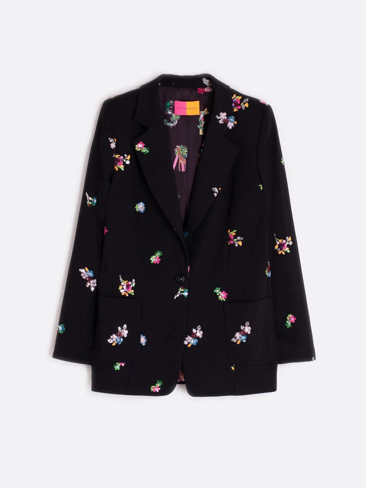 Casual Wear SPARKLE FLORAL BLAZER