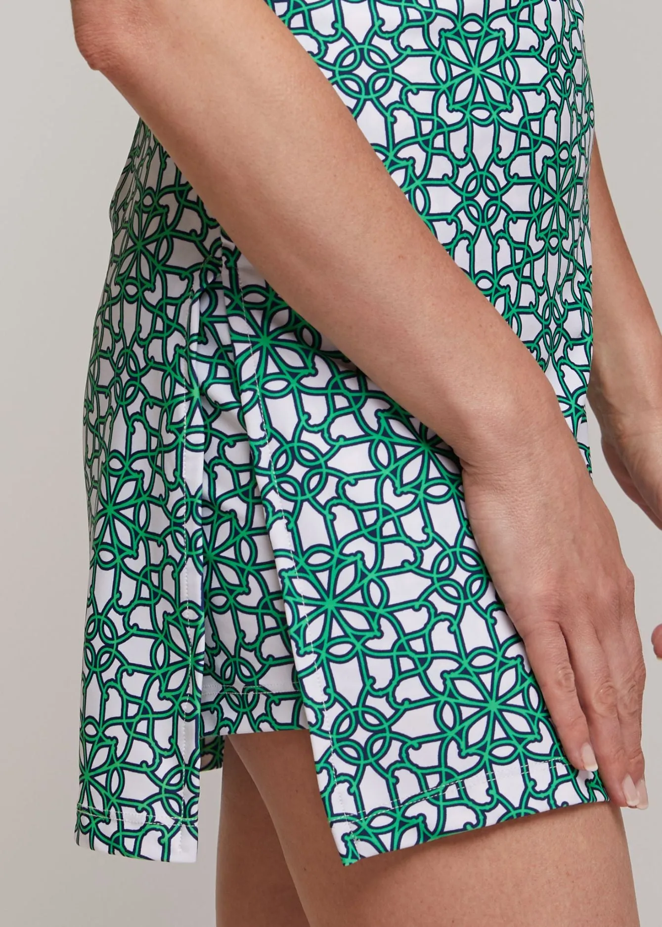 Cafe Vibe retro-style Summer Skort Dress Marble House Green