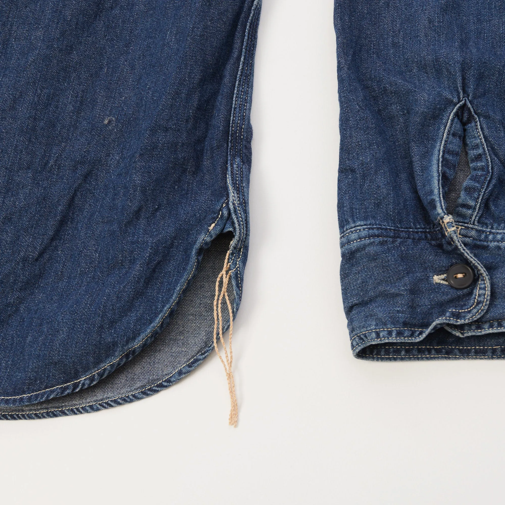 Spellbound 46-161E Denim Work Shirt - Mid Wash