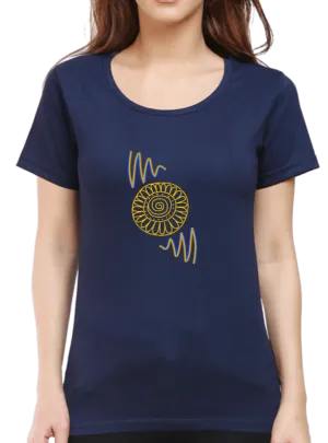 Spiral Wheel Design | T Shirt for Women D34