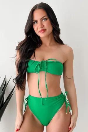 Splashing Around Bandeau Two Piece Bikini Set (Emerald Green) Tagless-Comfort Best Seller