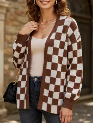 Spliced loose casual cardigan sweater MeshPanel ZeroWaste Construction