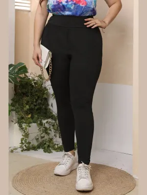 WOMEN PLUS SIZE ELASTIC WAIST LONG PANTS Sleek Design