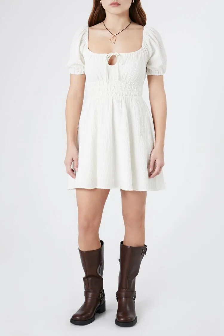 Square-Neck Fit &amp; Flare Dress