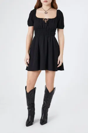 Square-Neck Fit &amp; Flare Dress