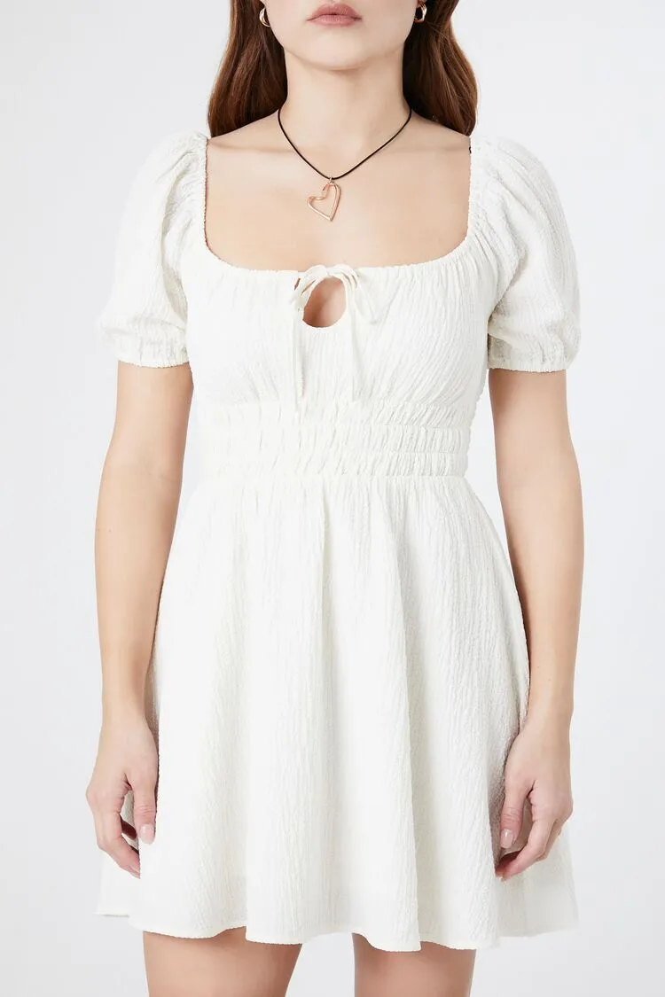 Square-Neck Fit &amp; Flare Dress