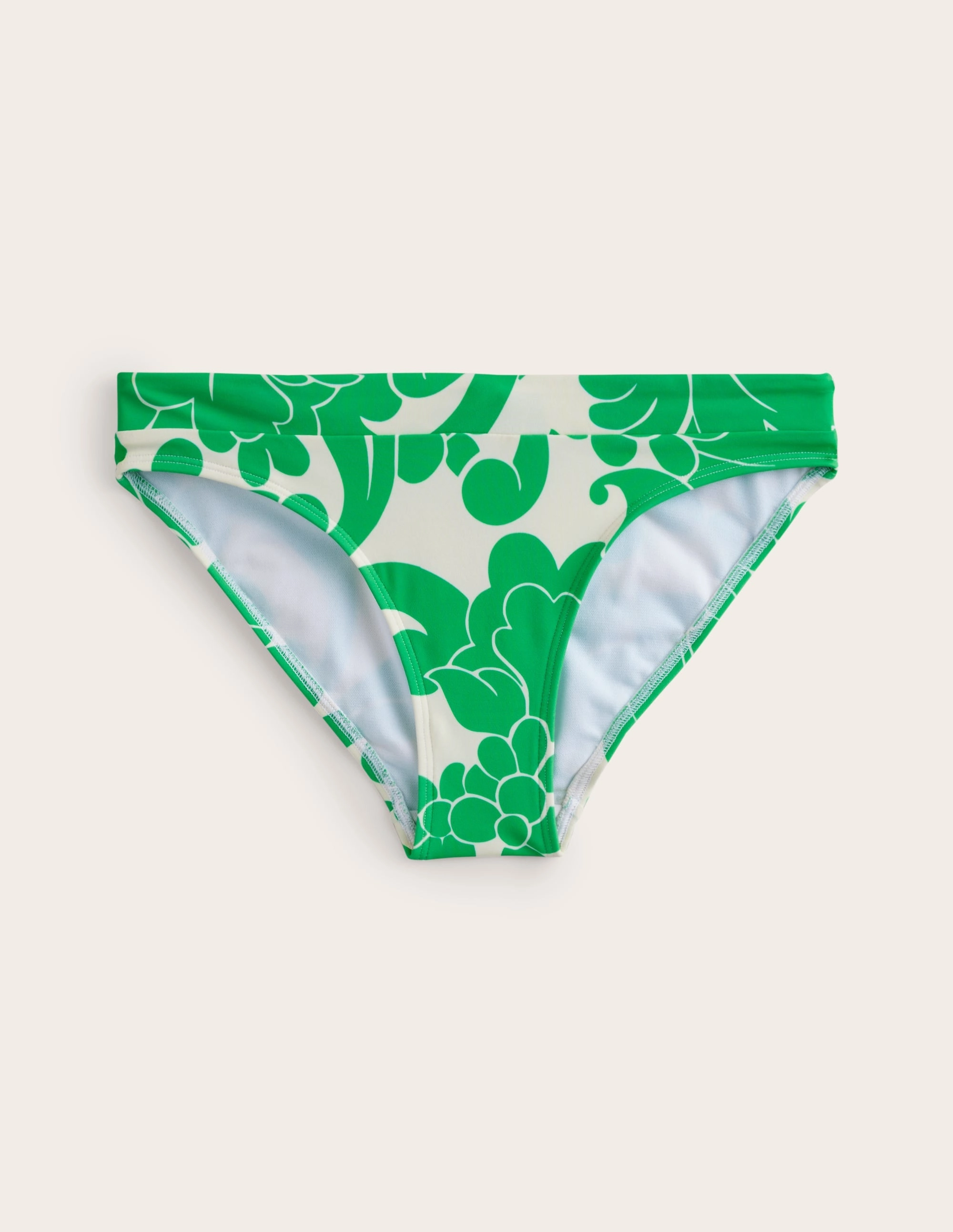Double Layered Panels Ithaca Panel Bikini Bottoms-Bright Green, Opulent Whirl