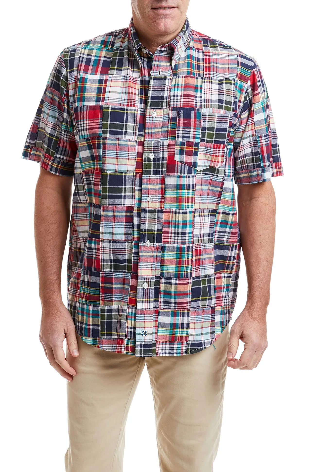 Chase Short Sleeve Shirt Chancellor Patch Madras YarnDye Technique