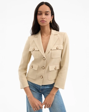 Schuyler Flap Pocket Jacket Stone Khaki desert
